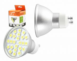 Żarówka 24LED LTC SMD5050 GU10 3.5Wśw.ciepłe zimne