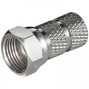 Wtyk F nakręcany niklowany 6,5mm/20mm Big Nut CU