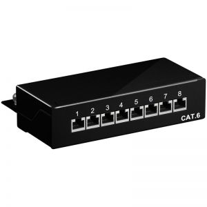 Patch panel STP Cat.6 !! Ekranowany 8-portowy