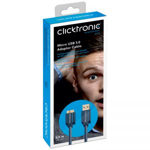 kabel USB 3.0 A/MICRO-B  CLICKTRONIC 0.5m