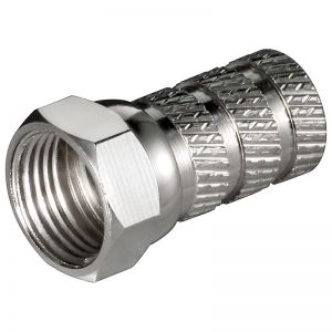 Wtyk F nakręcany niklowany 5,2mm/20mm Big Nut CU