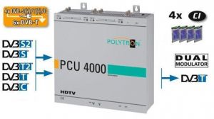 Stacja POLYTRON PCU 4121 4x DVB-S2,T2,C / DVB-T/C