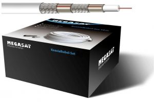 Megasat Koaxialkabel-Set 50m, Quadshield +2x F-ka