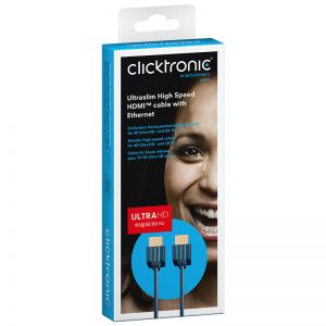 Kabel HDMI CLICKTRONIC A High Speed SLIM 0,5m