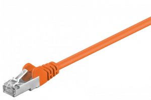 Kabel LAN Patchcord CAT 5E F/UTP 0,25m orange