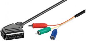 kabel Euro-3*RCA (YUV/RGB) Warsztatowski 1m