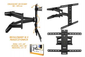 Uchwyt LCD83 LCD 36\-70\ regulowany z wysięgnikiem