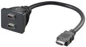 Adapter Goobay 2x gniazdo HDMI na wtyk HDMI