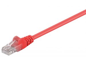 Kabel LAN Patchcord CAT 5E 0,5m czerwony