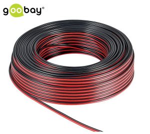 Kabel głośnikowy GOOBAY red-black 2x2.5mm2 CCA 50m