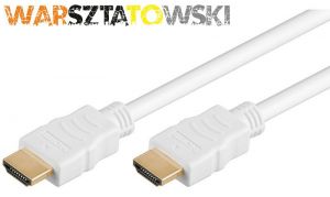 kabel HDMI Warsztatowski Gold White - 0,5M