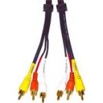 Kabel chinch 3xRCA-3xRCA 1,5m - zwykły