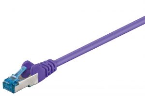 Kabel LAN Patchcord CAT 6A S/FTP fioletowy 0,25m