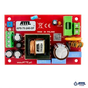 zasilacz sieciowy smps 24v 3a 72w atte aps-70-240-of - możliwość montażu - zadzwoń: 34 333 57 04 - 3