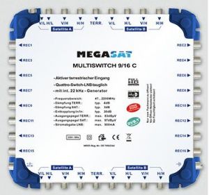 Multiswitch kaskadowy Megasat 9/16 C