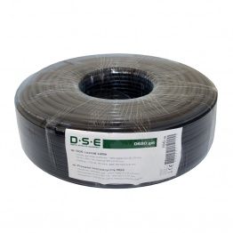 kabel RG6 CU DSE D680PE żelowany czarny 100m