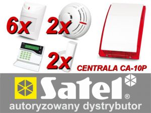 alarm satel ca-10 lcd, 6xaqua plus, 2xfd-1, 2xtsd-1, syg. zew. sp-4003 - możliwość montażu - zadzwoń