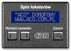 aco cdn-230e st elektroniczny spis lokatorów stal - możliwość montażu - zadzwoń: 34 333 57 04 - 37 s