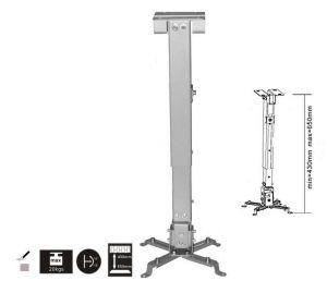 Uchwyt do projektora Maclean MC-581 430-650mm 20kg