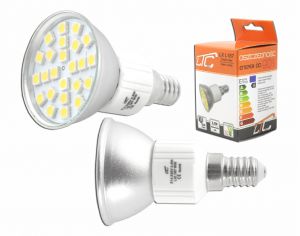 Żarówka 24LED LTC SMD5050 E14/230V, św.ciepłe