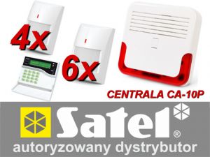 alarm satel ca-10 lcd, 6xgraphite pet, 4xgrey plus, syg. zew. sd-6000 - możliwość montażu - zadzwoń: