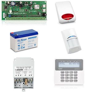 zestaw alarmowy satel perfecta 16, klawiatura lcd, 1 czujnik ruchu, sygnalizator zewnętrzny, powiado