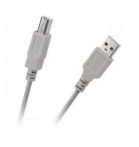 kabel USB 2.0 A/B 1,8m szary, Blister